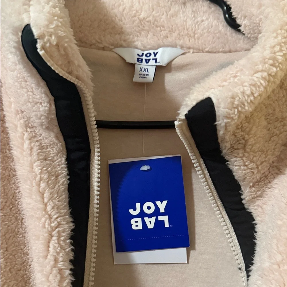 JoyLab Cream and Black Teddy Jacket - Picture 3 of 4